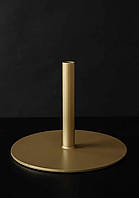 Тримач для одного прапора для підлоги в кабінет з металу, 310 мм, золотистий