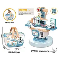 Набор врача 8129 (36/2) 30 элементов, столик, в боксе, в корзине