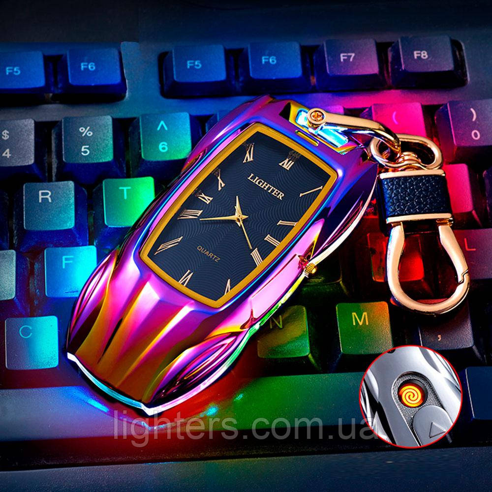 Запальничка USB з підсвіткою + годинник у подарунковому пакованні LG725H