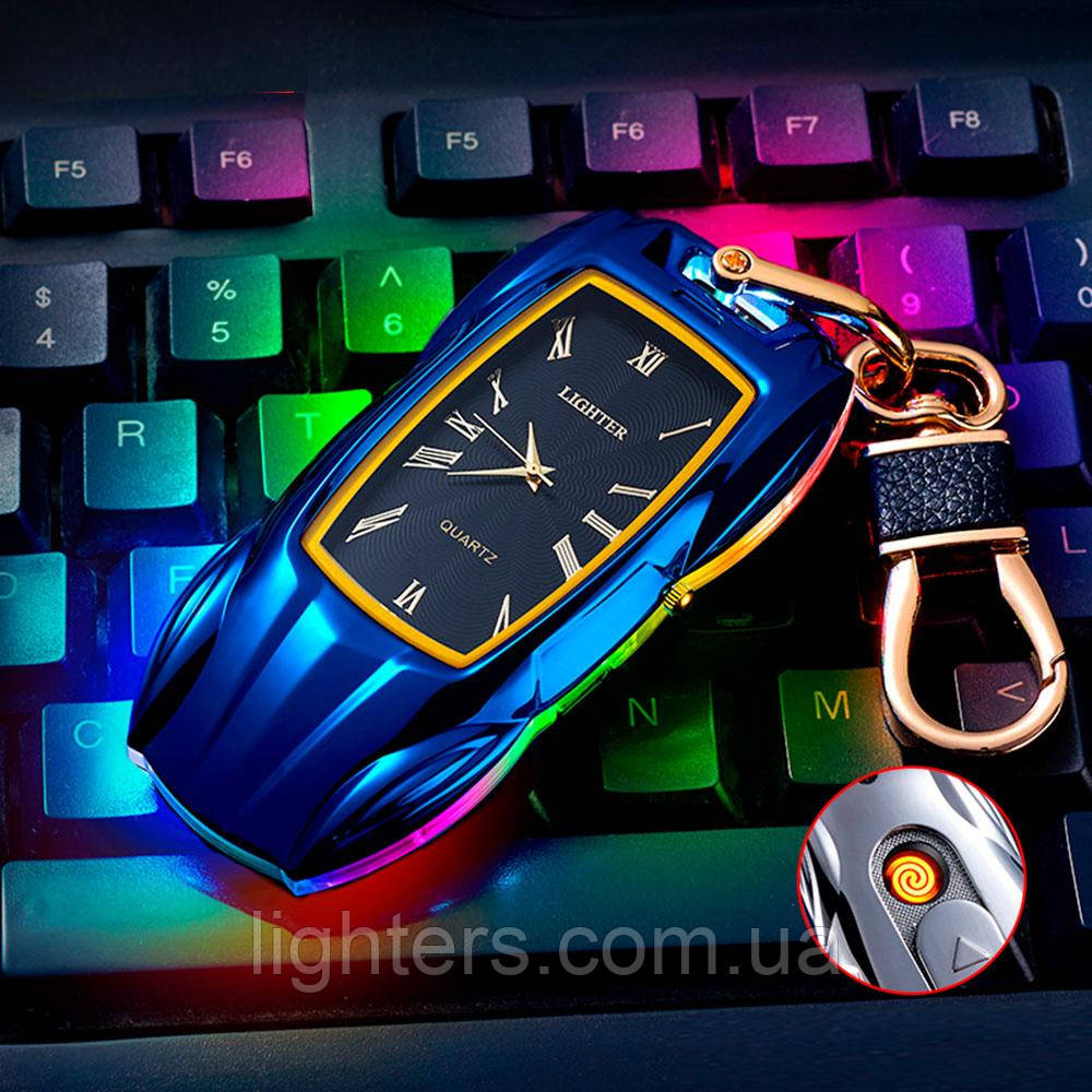 Запальничка USB з підсвіткою + годинник у подарунковому пакованні LG725C, фото 1