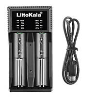 Зарядное устройство LiitoKala Lii-C2 на два аккумуляторы 2x21700/ 26650 Black