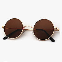 Круглые поляризационные солнцезащитные очки KALIYADI,коричневый