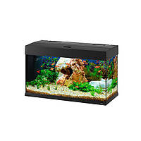 Скляний акваріум зі світлодіодною лампою на 125 літрів Ferplast Dubai 80 LED (Ферпласт Дубай 80 леД) Чорний