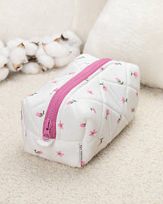 Косметичка муслінова Рожеві тюльпани
