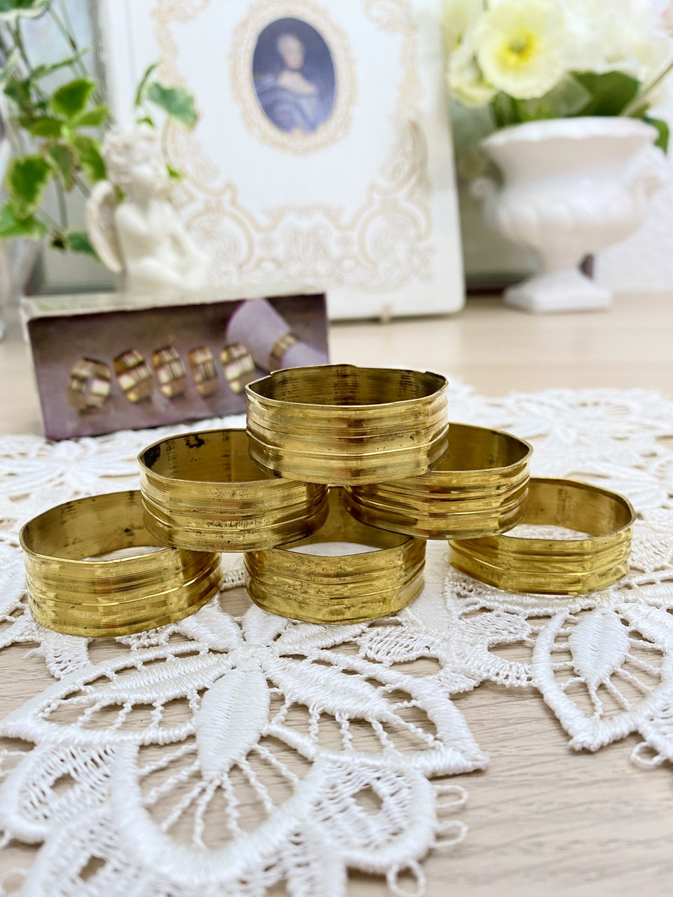 Старі бронзові кільця для серветок бронза або латунь, винтаж, Німеччина