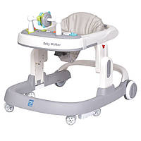 Ходунки дитячі BAMBI (музика, світло, ігрова панель, стопи на колесах) Baby Walker M 5032L-11 Сірі