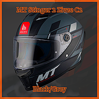 Шлем MT Stinger 2 Zivze C2 Black/Grey, S