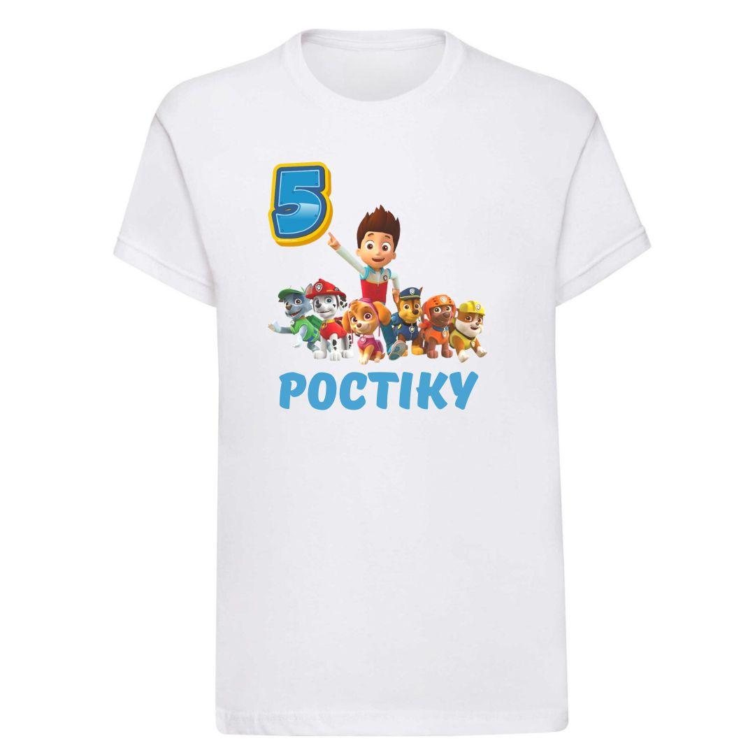 Дитяча футболка з принтом Щенячий патруль - з іменем 5 років Paw Patrol