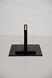 Тримач для одного прапора підлоговий, квадратний в кабінет з металу з нержавійкою 320 мм, чорний, фото 6