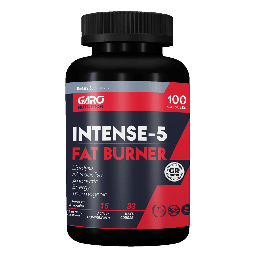 Комплексний жироспалювач натуральний для схуднення Intence-5 Garo Nutrition
