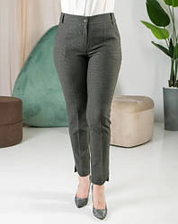 Штани жіночі класичні "Анель" сірому кольору в укороченному пошитті розміри від 46 по 54