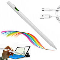 Універсальний стилус для телефону і планшета, з 2 насадками та USB / Активний стилус ручка для малювання