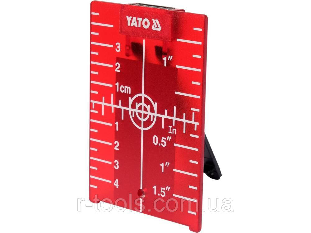 Пластина прицільна для нівеліра з лазерним червоним променем 105х 75х 3,2 мм Yato YT-30464