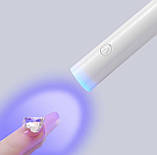 Біла лампа (ліхтарик) Mini 803 для декору та гелевих типів на USB та акумуляторі, 3 Вт, фото 3