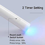 Біла лампа (ліхтарик) Mini 803 для декору та гелевих типів на USB та акумуляторі, 3 Вт, фото 4