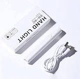 Біла лампа (ліхтарик) Mini 803 для декору та гелевих типів на USB та акумуляторі, 3 Вт, фото 5