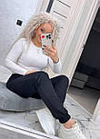 Жіночі замшеві штани джогери на резинці (р. 42-52) 91121072, фото 8