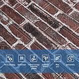 Самоклеюча 3D панель під червону катеринославську цеглу 700х770х3мм (43-3), фото 4