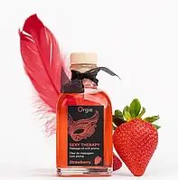 Массажное масло со вкусом клубники Orgie Sexy Therapy Strawberry (100 мл)