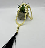 Красиві чотки з бурштину на 66 бусин , мусульманські чотки з бурштину , чотки з бурштину, чотки з бурштина, фото 2