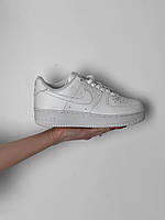 Женские кроссовки Nike Air Force 1 Low белые кожаные Найк Аир Форс Лоу