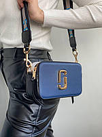 Сумка женская стильная на каждый день Marc Jacobs logo Blue/White экокожа элитные сумки для девушки