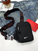 Барсетка Nike Mini Bag Swoosh через плечо Найк сумочка мессенджер Черная
