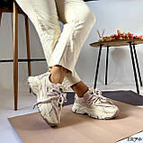 Женские трендовые кроссовки на высокой подошве с толстыми шнурками, фото 6