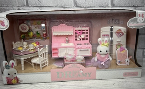 Іграшковий набір кухонних меблів 6617 із флоксовим зайчиком і аксесуарами., фото 3