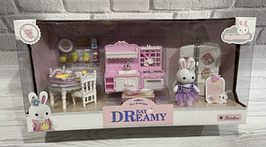 Іграшковий набір кухонних меблів 6617 із флоксовим зайчиком і аксесуарами., фото 4