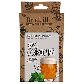Набір для настоювання Drink it Квас освіжаючий з м'ятою світлий