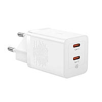 Мережевий зарядний пристрій Baseus GaN5 Pro 40W Type-C+Type-C, White, фото 8