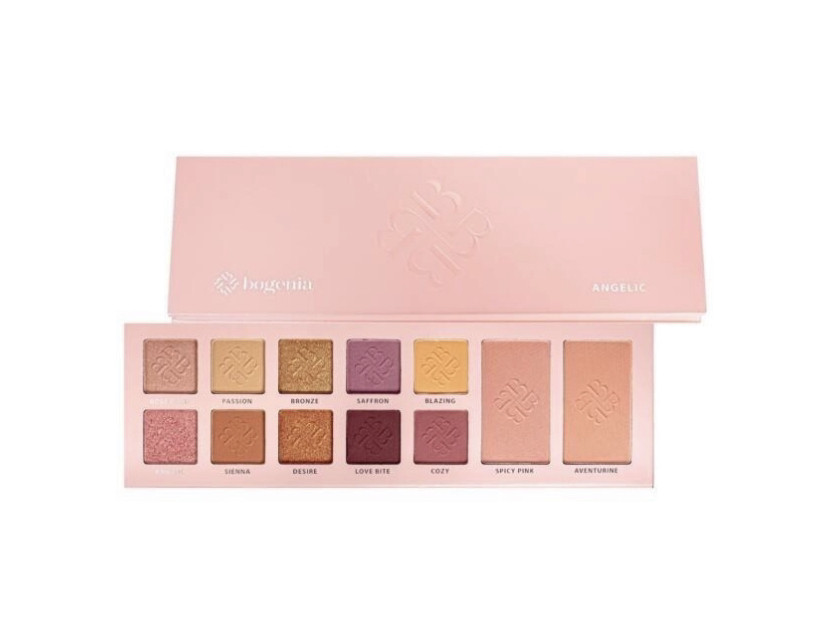 Палетка тіней для повік з рум'янами Bogenia Angelic 12 відітінків, фото 1