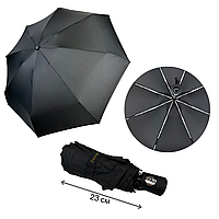 Компактный мужской складной зонт-автомат от Susino на 8 спиц антиветер, черный, Sys0746-1