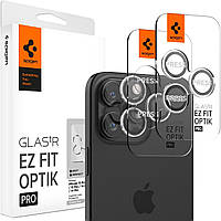 Захисне скло Spigen для камери iPhone 16/15/14 Pro & Pro Max - EZ Fit Optik Pro (2шт), Clear (AGL06914)