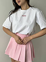 Женская базовая трендовая футболка белая модная оверсайз с надписью Любовь