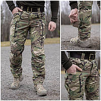 Штани тактичні 10 кишень Grifon "Alligator" мультикам Rip-Stop (є кишені для наколінників)