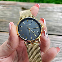 Женские классические наручные часы с металлическим браслетом Skmei 1530GD Gold