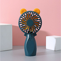 Вентилятор портативний з вушками Yi Yang, міні-вентилятор, бірюзовий з вушками ведмедя