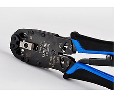 Обжимной инструмент HT-200R с храповиком для обжимки RJ-45 (8P8C) и RJ-12/11 (6P6C), 4P/6P/8P