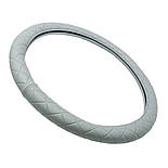 Чохол на кермо 37-38см М сірий ромб Elegant Plus EL 105 569, фото 2