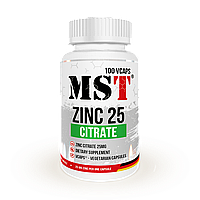 MST ZINC 25 Citrate | Цинк цитрат 100 капсул