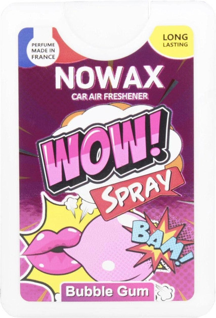 Ароматизатор повітря з розпилювачем Nowax серія WOW Spray 18 ml - Bubble Gum (24шт/уп)
