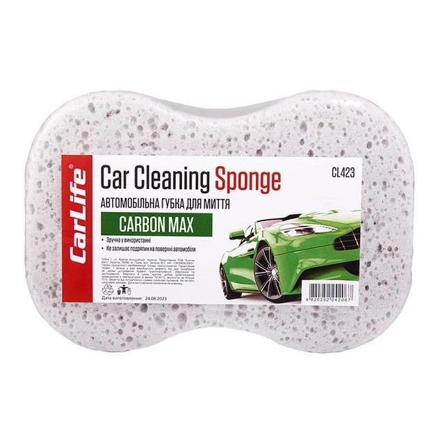 Губка для миття авто CarbonMax з великими порами, 245x160x70mm