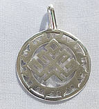 Рожаниця в Сонячному колі Слов'янський оберіг з срібла 925-ої проби, фото 4