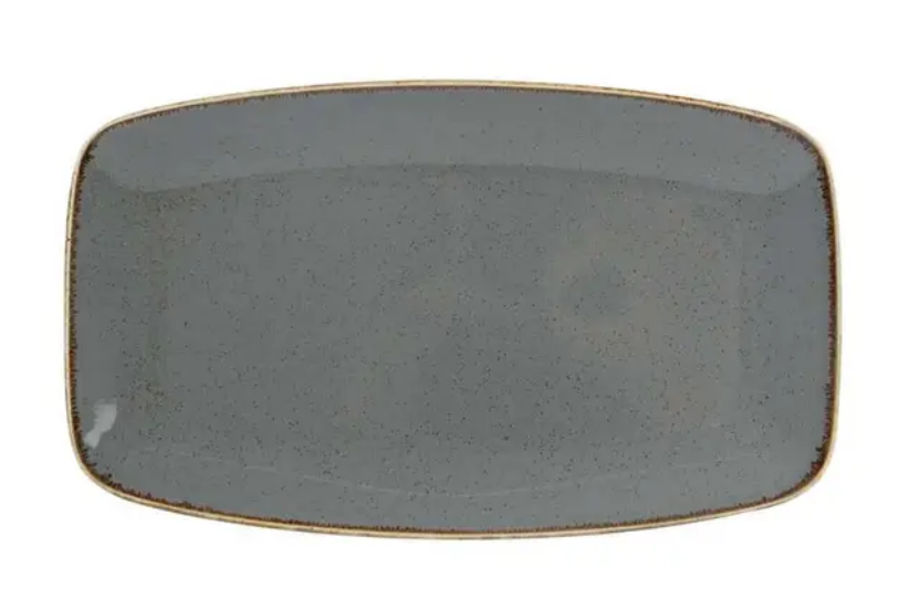 Тарілка прямокутна Dark Grey порцелянова Porland 310мм х 180 мм 118331/DG