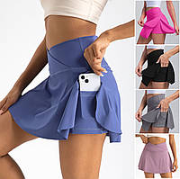 Спортивна Спідниця-Шорти з Подвійним Кроєм, 8 Кольорів