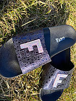 Женские летние тапки кожаные открытые темно-фиолетовые размер 36, красивые женские шлепанцы из кожи FAB-09