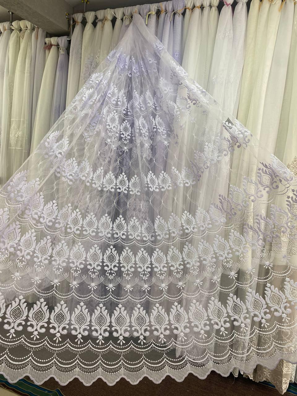 Тюль фатинова корд заввишки 2,8 м. білий