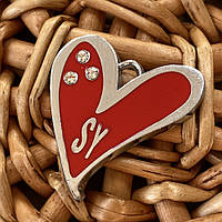 Підвіска з емаллю Сердечко SY (3*2,5см)